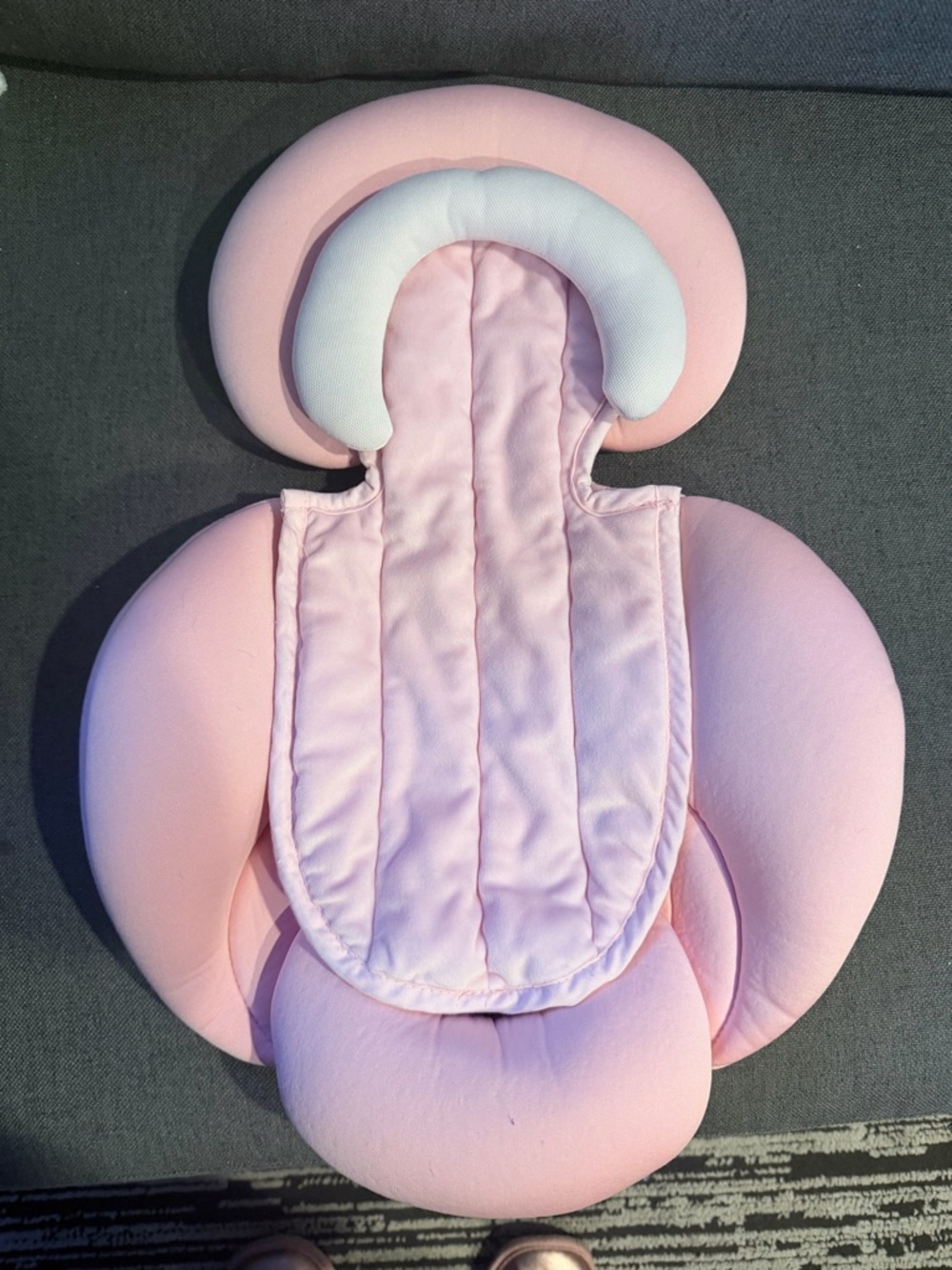 Newborn Baby Pink Infant Head and Body Support Cushion - Soft Plush Insert
